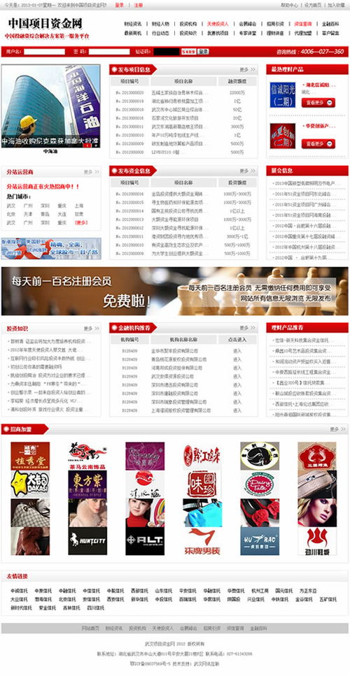 武汉网站建设项目 中国项目资金网网站建成开通
